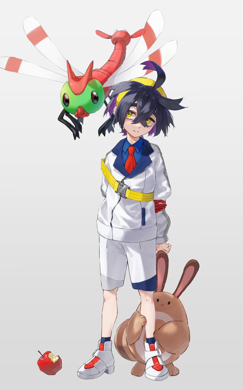 kieran, sentret, and yanma (pokemon and 1 more) drawn by sora_no87