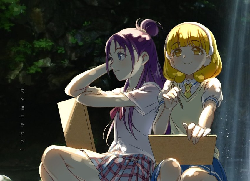 kise yayoi and mishou mai (precure and 2 more) drawn by hoshi_(xingspresent)