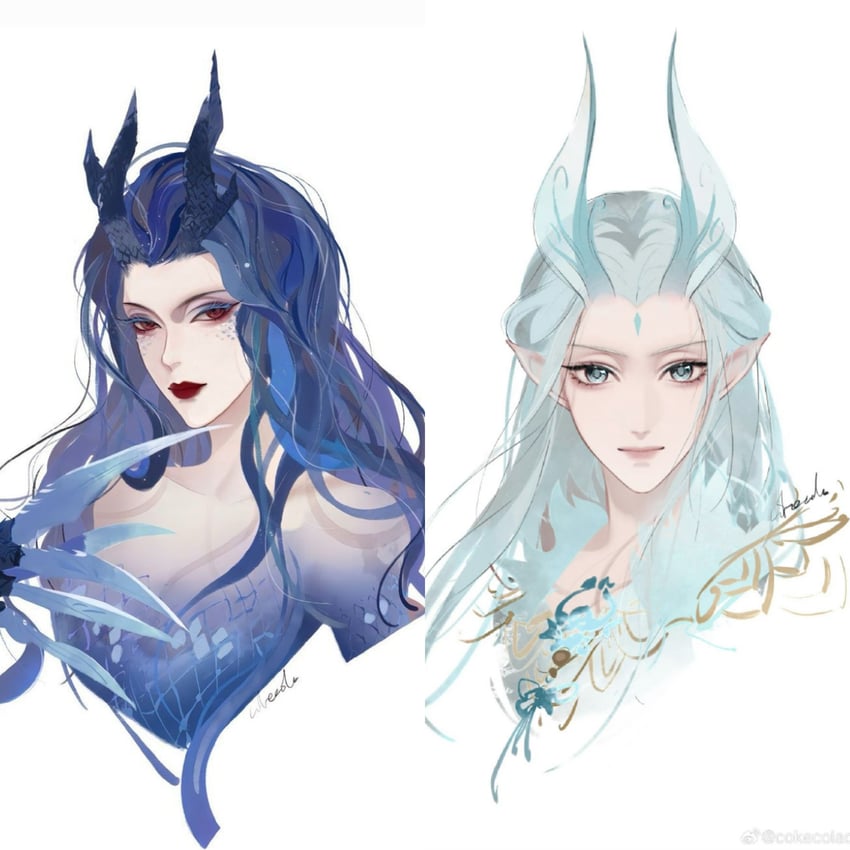 ao run and ying long (nezha zhi motong jiangshi) drawn by promdechsa8252