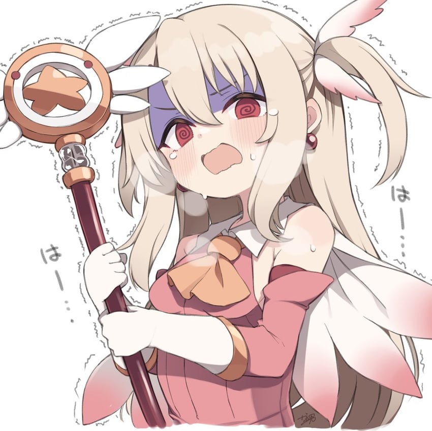 illyasviel von einzbern, prisma illya, and magical ruby (fate and 1 more) drawn by gamuo