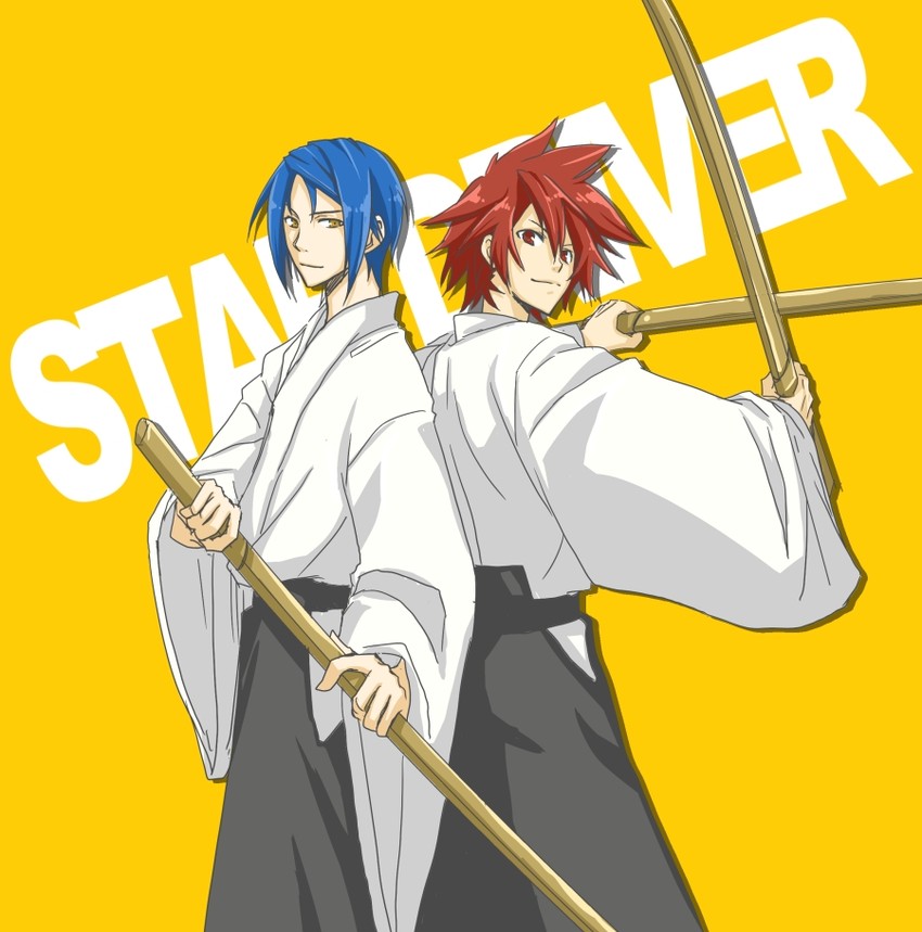 tsunashi takuto and shindou sugata (star driver) drawn by hiromu_(garakuta)