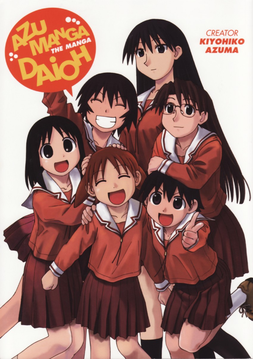 kasuga ayumu, mihama chiyo, sakaki, takino tomo, kagura, and 1 more (azumanga daioh) drawn by azuma_kiyohiko