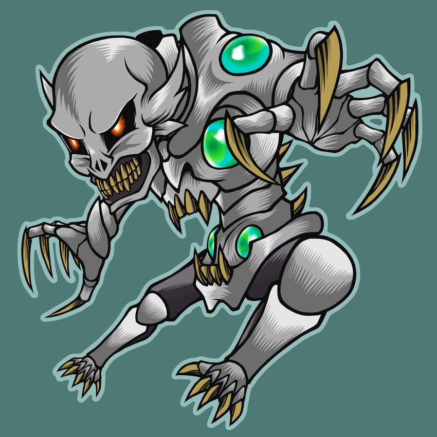 alien skull (yu-gi-oh!) drawn by tk_moai_create