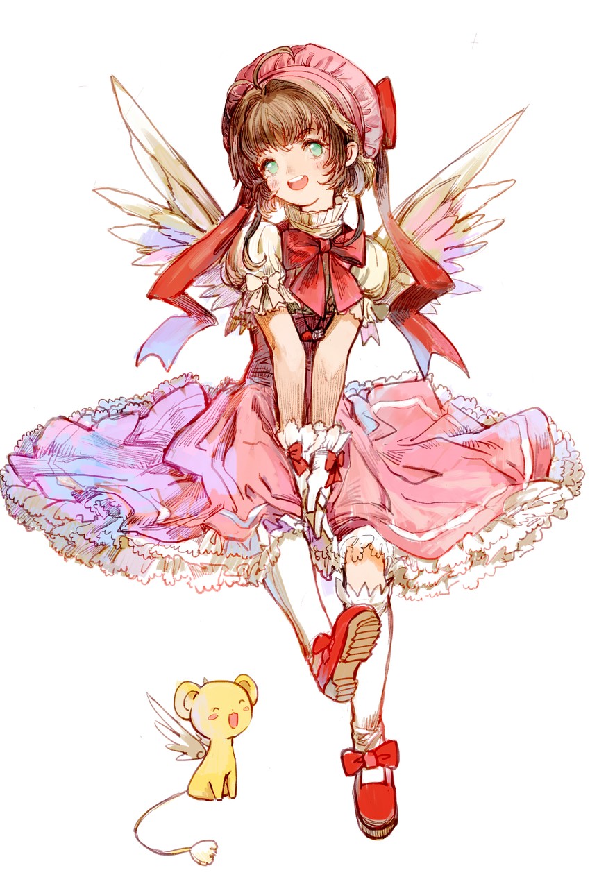 kinomoto sakura and kero (cardcaptor sakura) drawn by rosette_(yankaixuan)