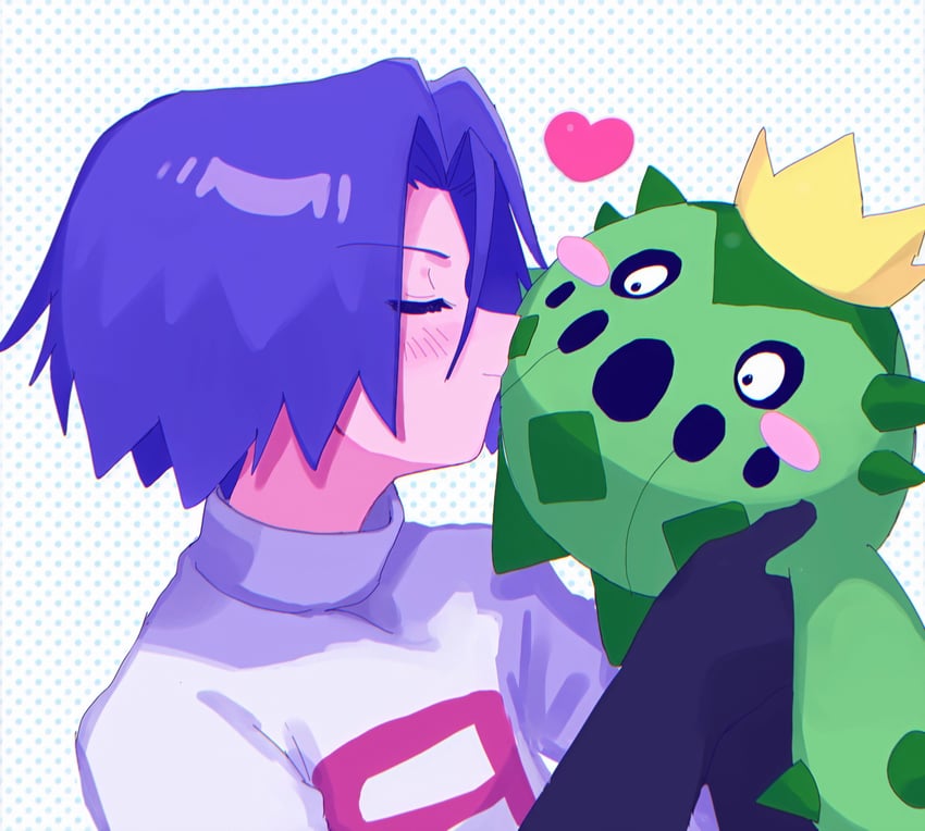 james and cacnea (pokemon and 1 more) drawn by ameya_(okemu_ame)