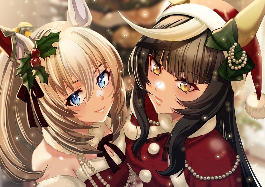 durandal and calstone light o (umamusume) drawn by otono_(bkt4b)