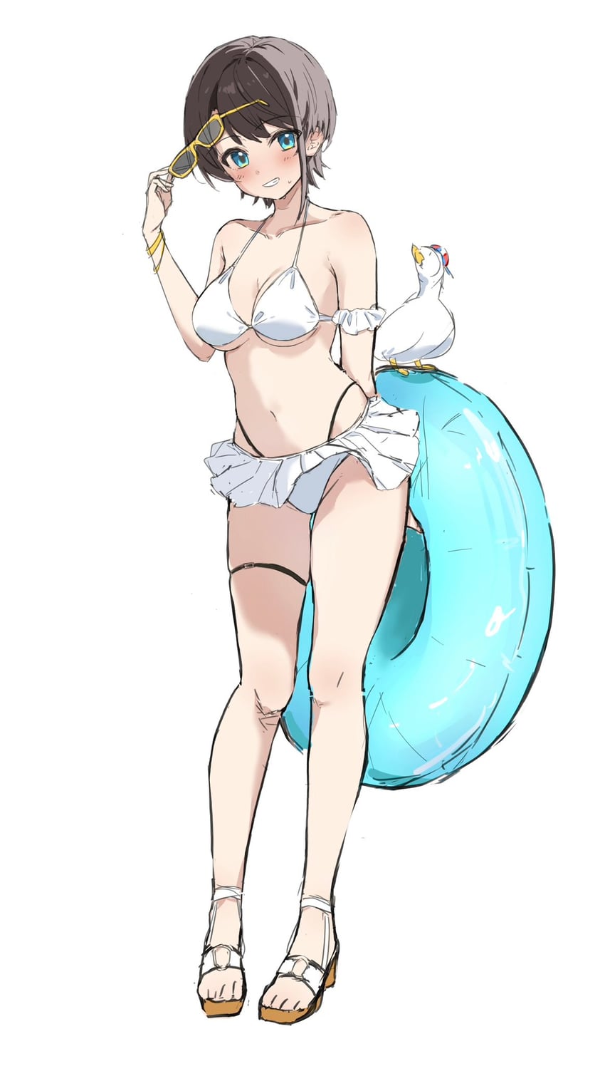 oozora subaru and subaru duck (hololive) drawn by kakeru_(kakeruanim)