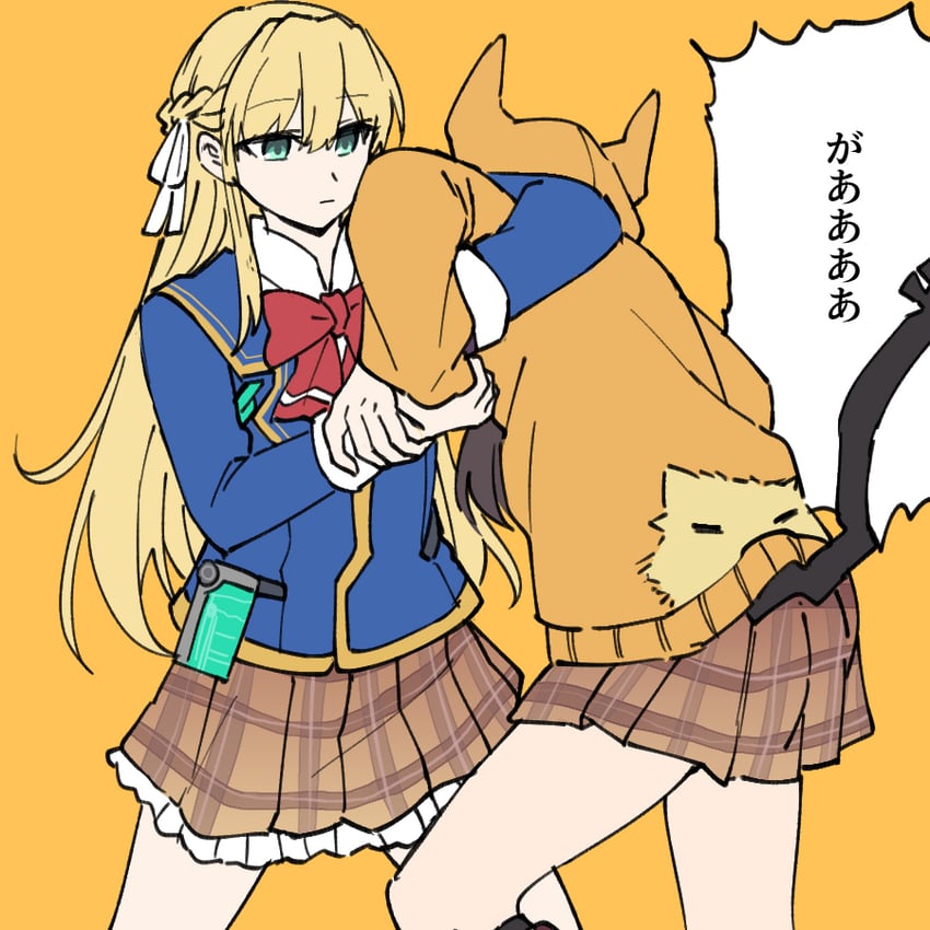 asakura karen and toujou tsukasa (heaven burns red) drawn by opi