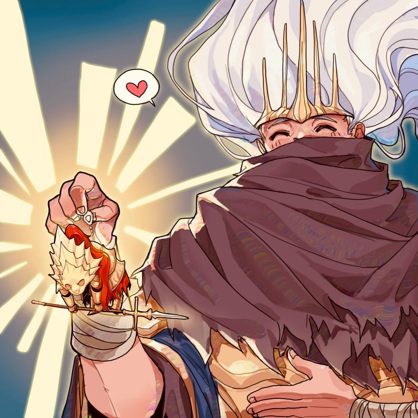 nameless king and dragon slayer ornstein (dark souls and 2 more) drawn by tworain_w