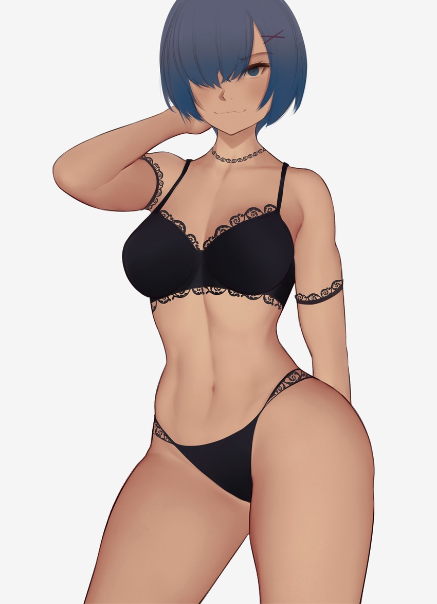 rem (re:zero kara hajimeru isekai seikatsu) drawn by zaki_(zaki_btw)