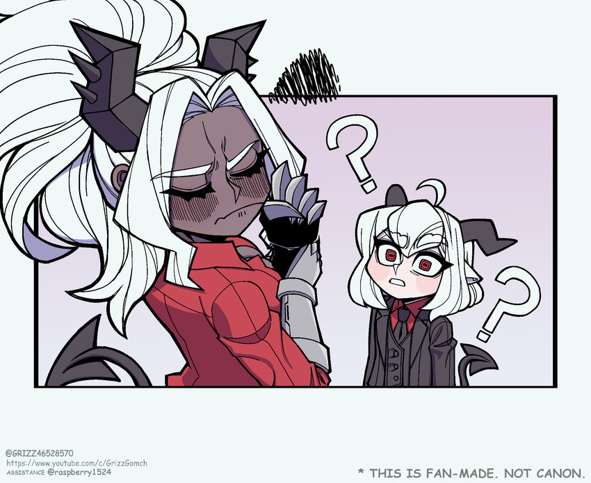 judgement and krampus (helltaker) drawn by grizz