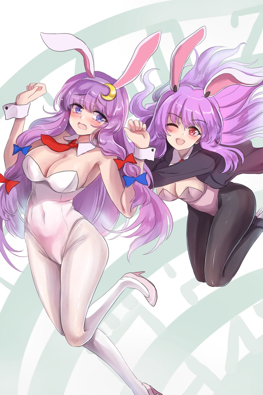 patchouli knowledge and reisen udongein inaba (touhou) drawn by namiki_(remiter00)