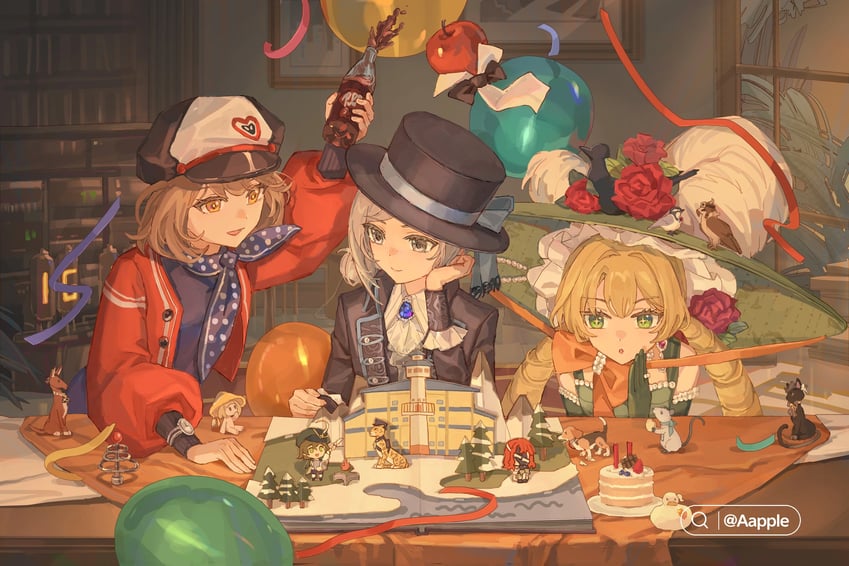 vertin, sonetto, regulus, apple, matilda bouanich, and 11 more (reverse:1999) drawn by wry-sunbeam