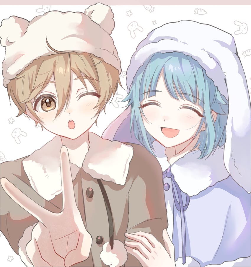 shino hajime and mashiro tomoya (ensemble stars!) drawn by sooo4448