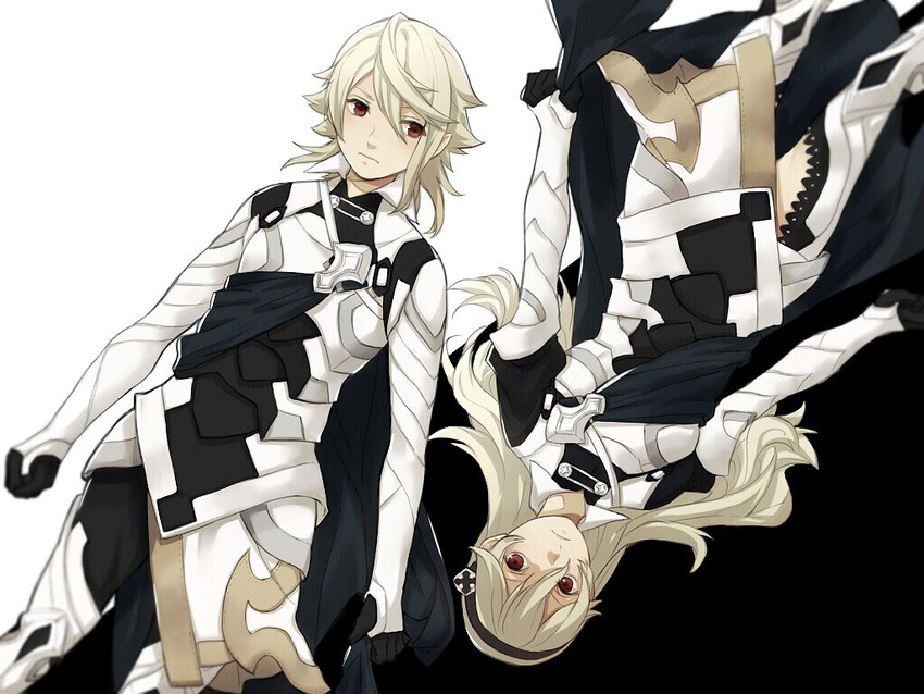 female corrin and male corrin (fire emblem and 1 more) drawn by umemaru_(oume_maru)
