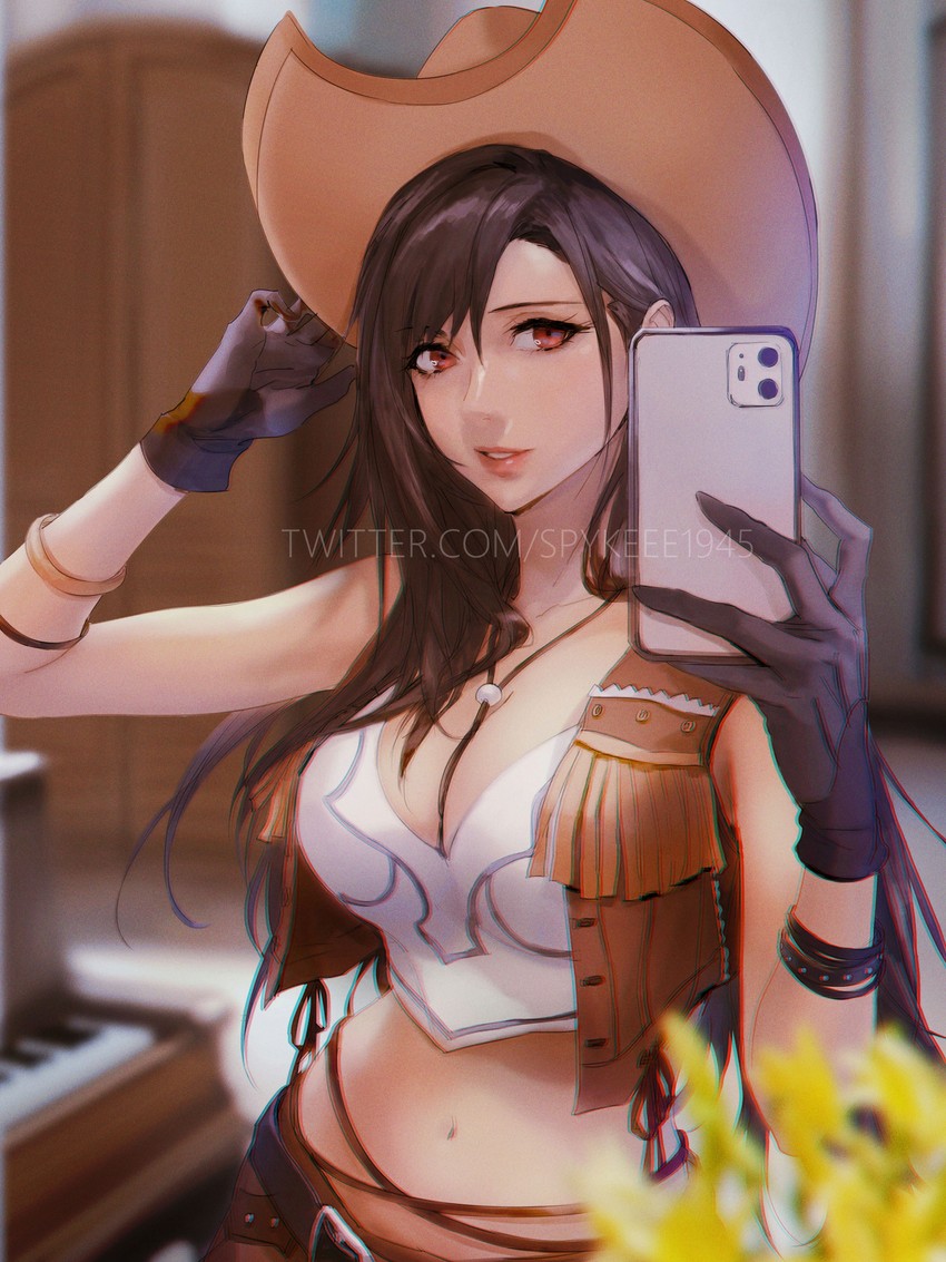 tifa lockhart (final fantasy and 1 more) drawn by spykeee