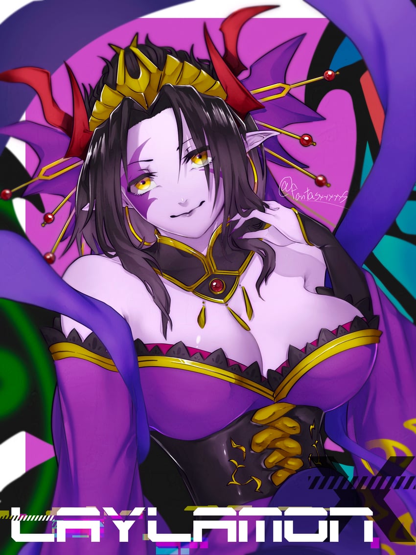 lilithmon and lilithmon x-antibody (digimon) drawn by usamimi_(fantasyyyyys)