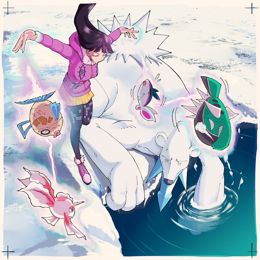 sabrina, goldeen, finneon, feebas, beartic, and 1 more (pokemon and 1 more) drawn by how_long