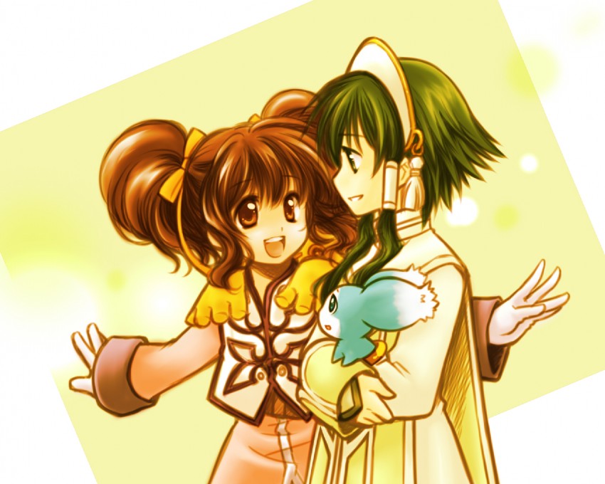 anise tatlin, tokunaga, mieu, and ion (tales of and 1 more) drawn by aino_yumeri