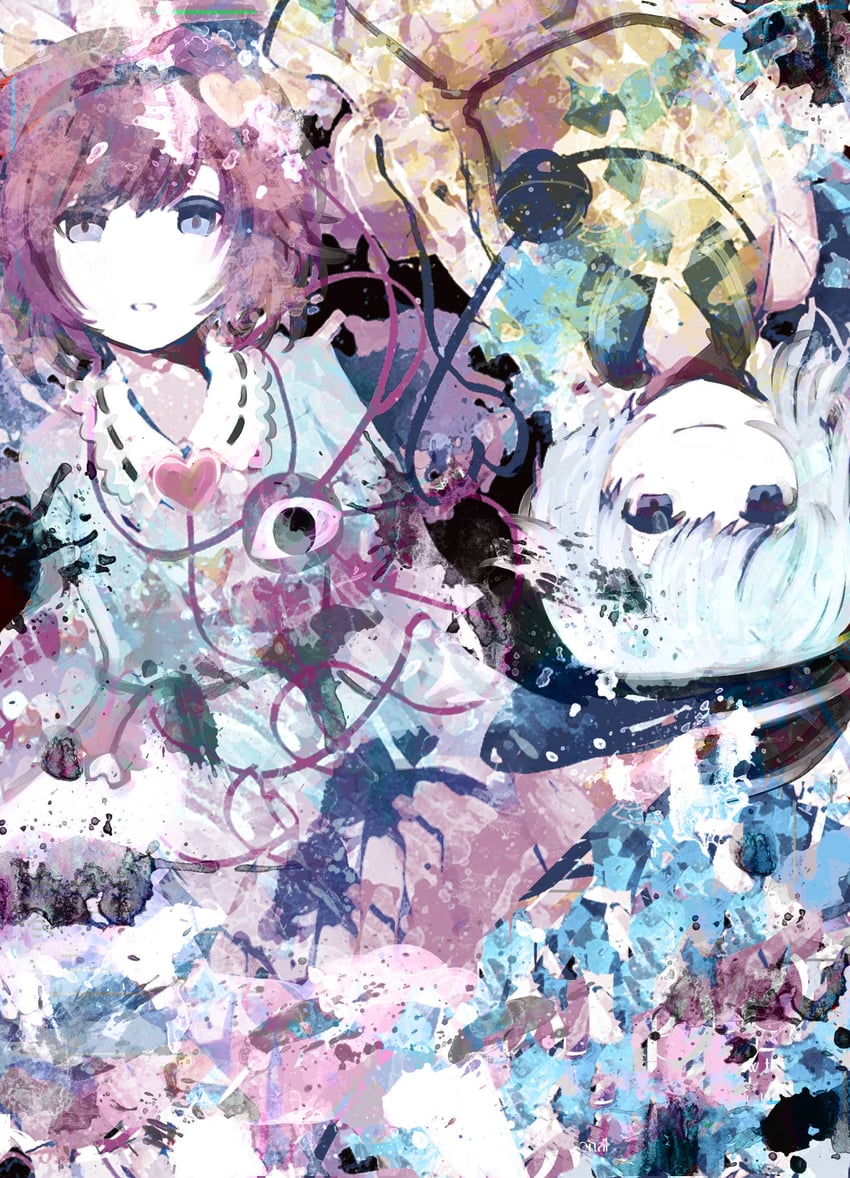 komeiji koishi and komeiji satori (touhou) drawn by meola
