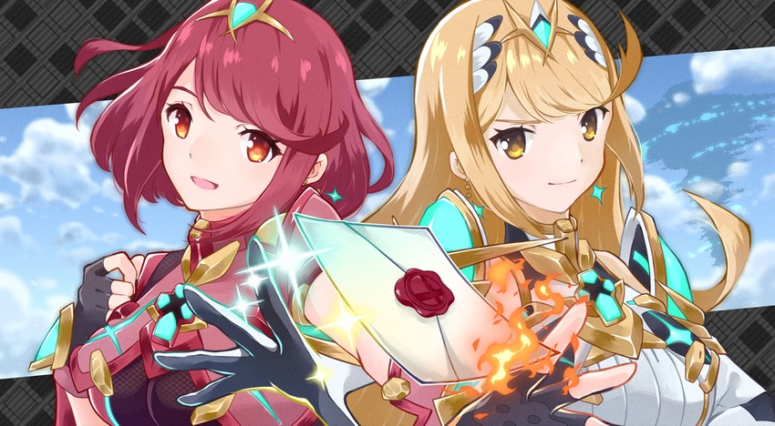 pyra and mythra (xenoblade chronicles and 2 more) drawn by yuni_(unitary_580)