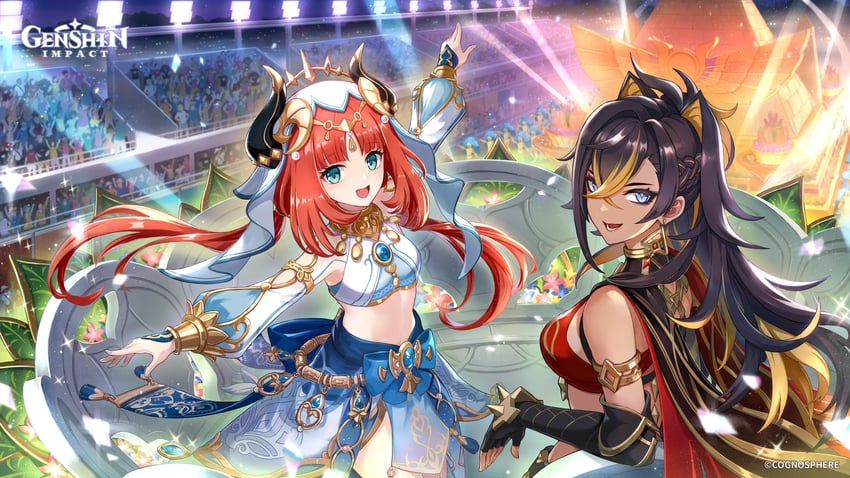 nilou and dehya (genshin impact)