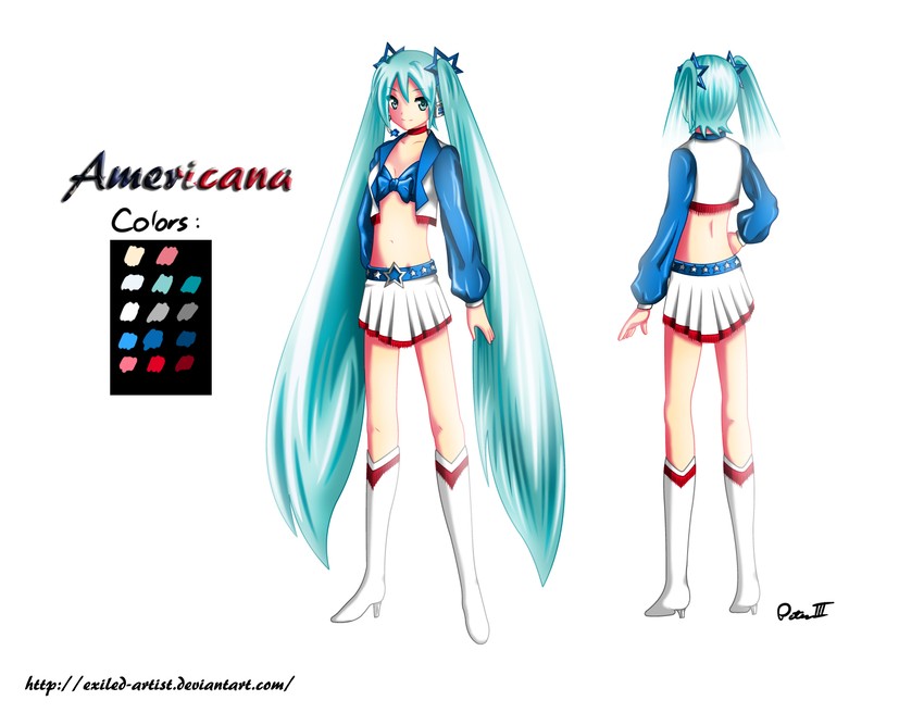 hatsune miku (vocaloid) drawn by exiled-artist