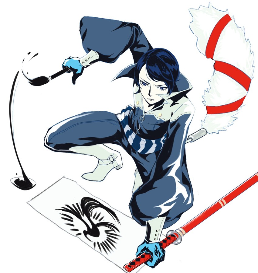 kitagawa yuusuke and fox (persona and 1 more) drawn by houhou_(pixiv4771938)
