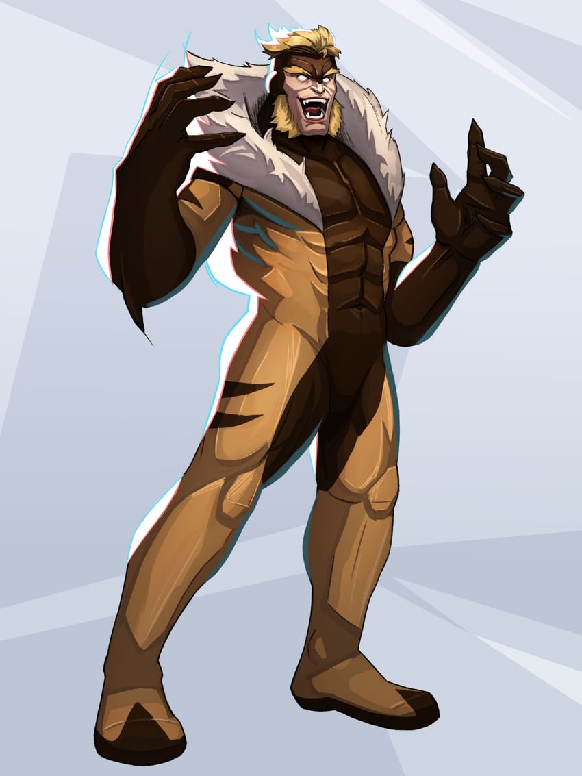 sabertooth (marvel and 2 more) drawn by ribbions_art