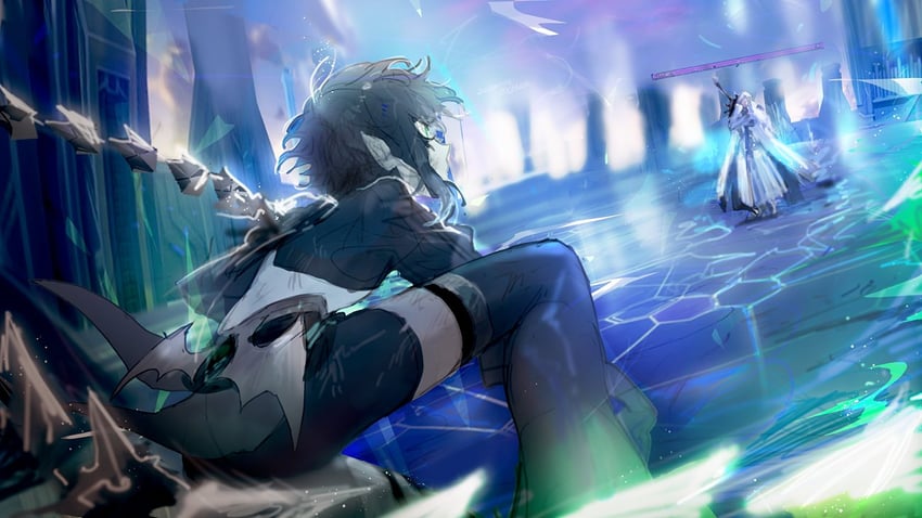 nine and kartis claudith (lord of heroes) drawn by leeee_ro