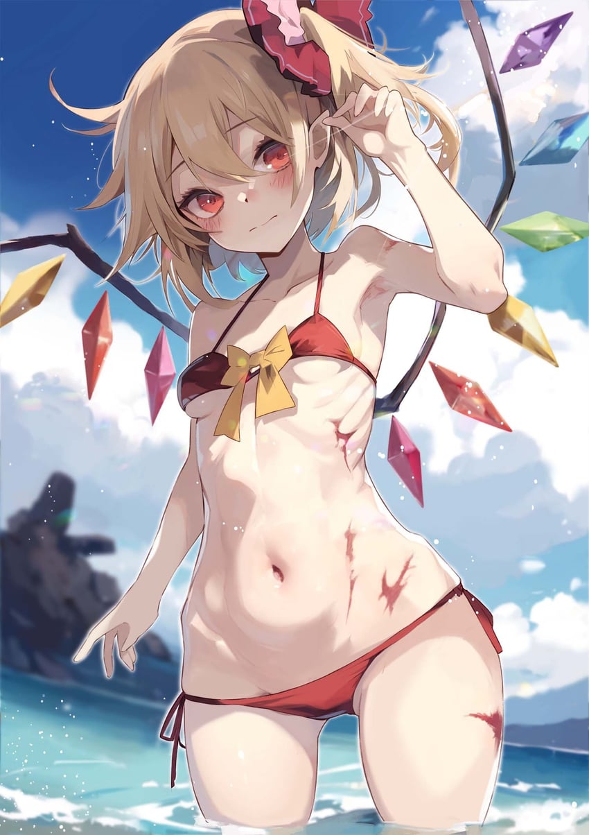 flandre scarlet (touhou) drawn by tetsurou_(fe+)
