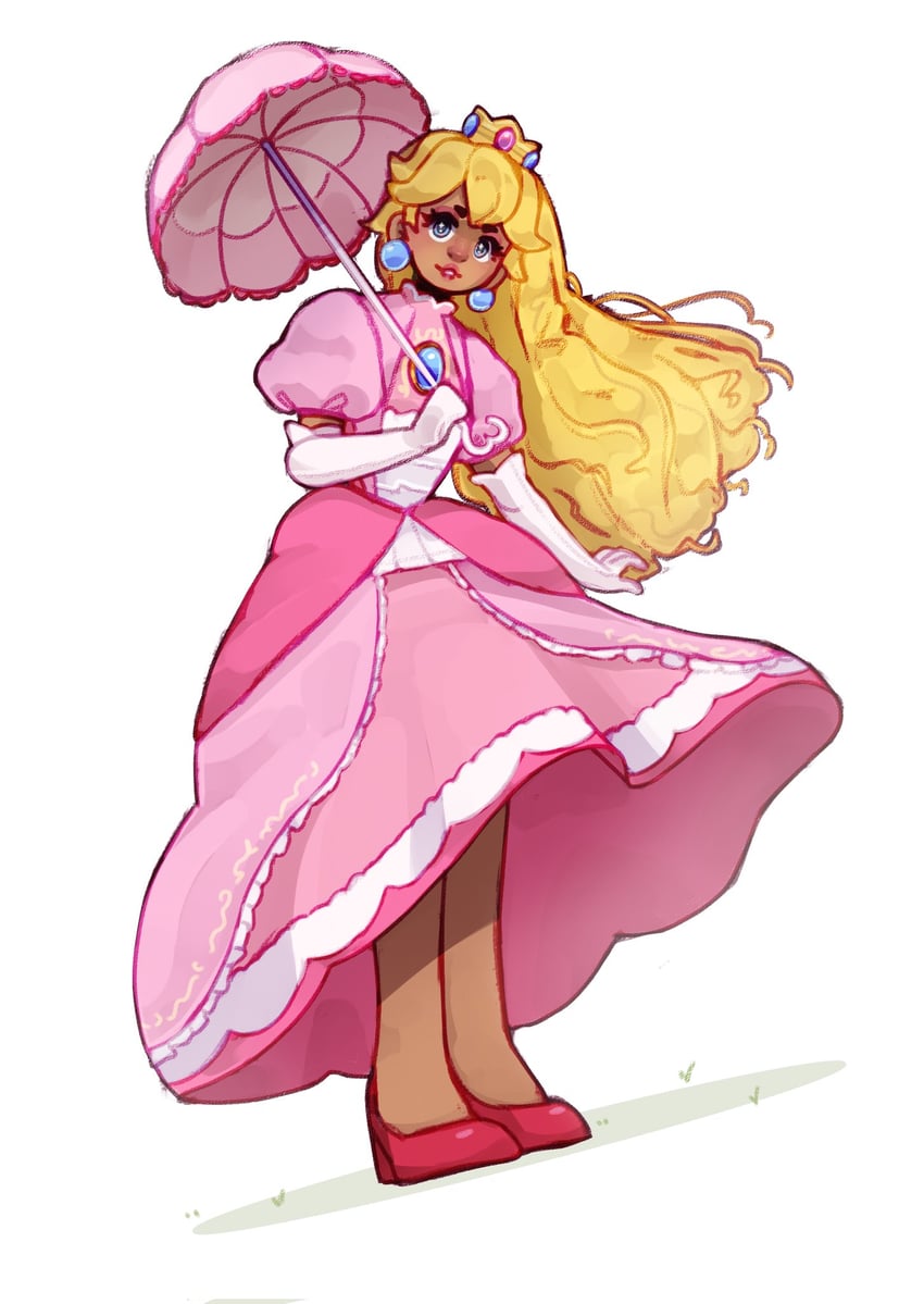 princess peach (mario and 1 more) drawn by littlebinkbonk