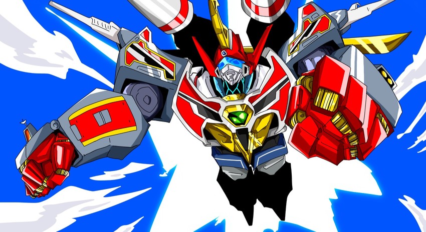 gridman and full powered gridman (gridman universe and 1 more) drawn by yasaihata