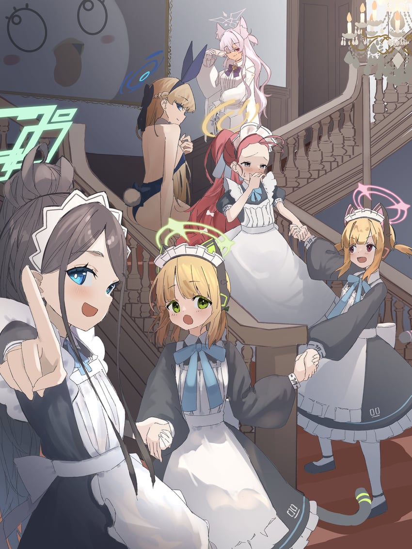 toki, aris, momoi, midori, yuzu, and 2 more (blue archive) drawn by hiyayakko_(jfky2528)