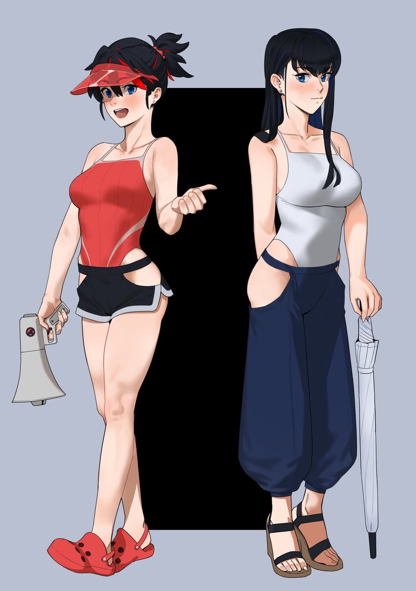 matoi ryuuko and kiryuuin satsuki (kill la kill) drawn by hong_doo