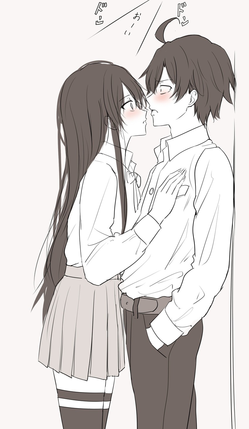 yukinoshita yukino and hikigaya hachiman (yahari ore no seishun lovecome wa machigatteiru.) drawn by ponpon_(ponpon62126)