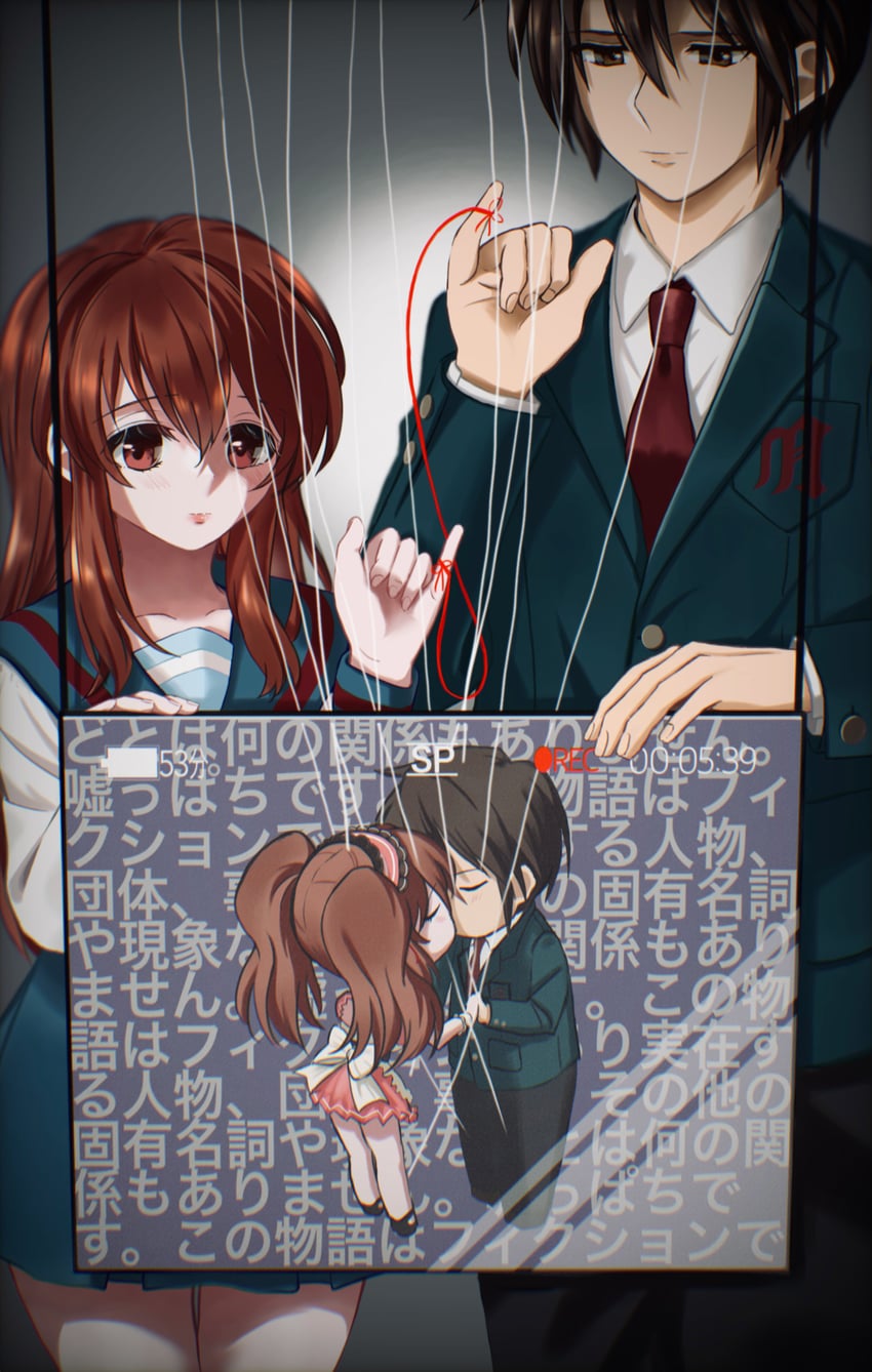 asahina mikuru and koizumi itsuki (suzumiya haruhi no yuuutsu) drawn by 621_joker_123