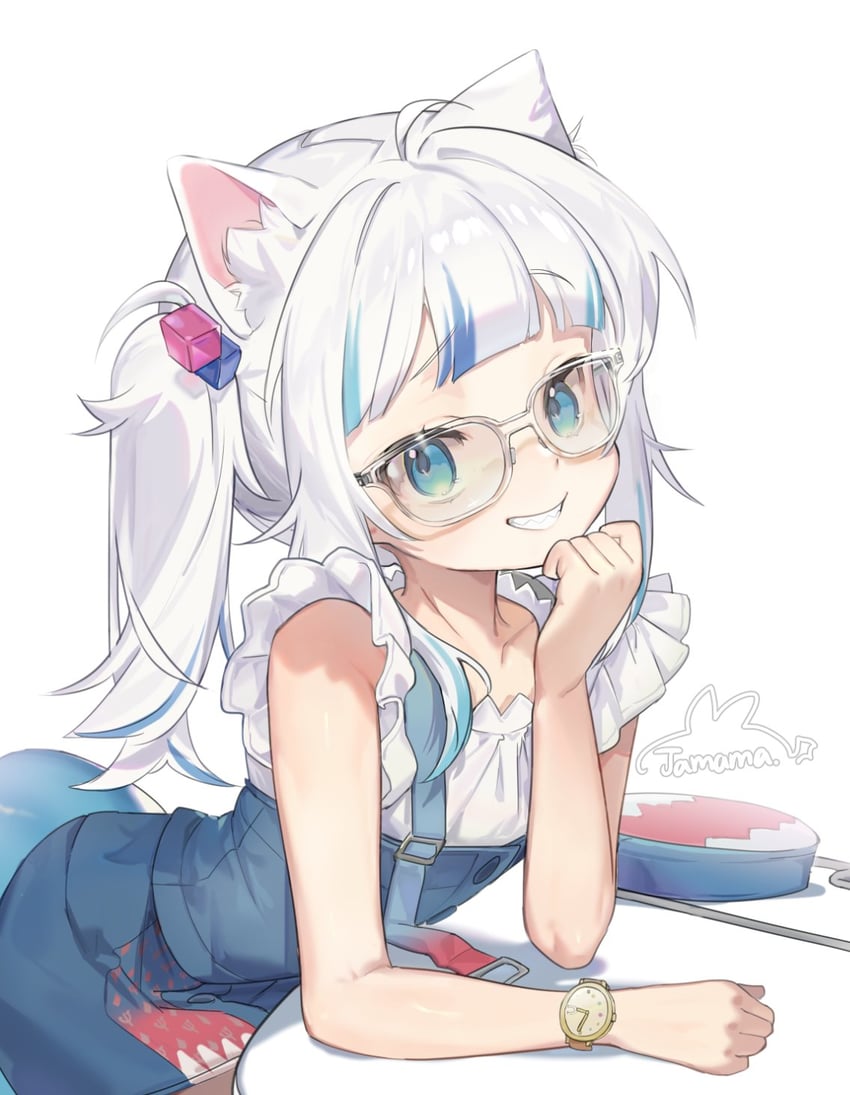 gawr gura (hololive and 1 more) drawn by jamama