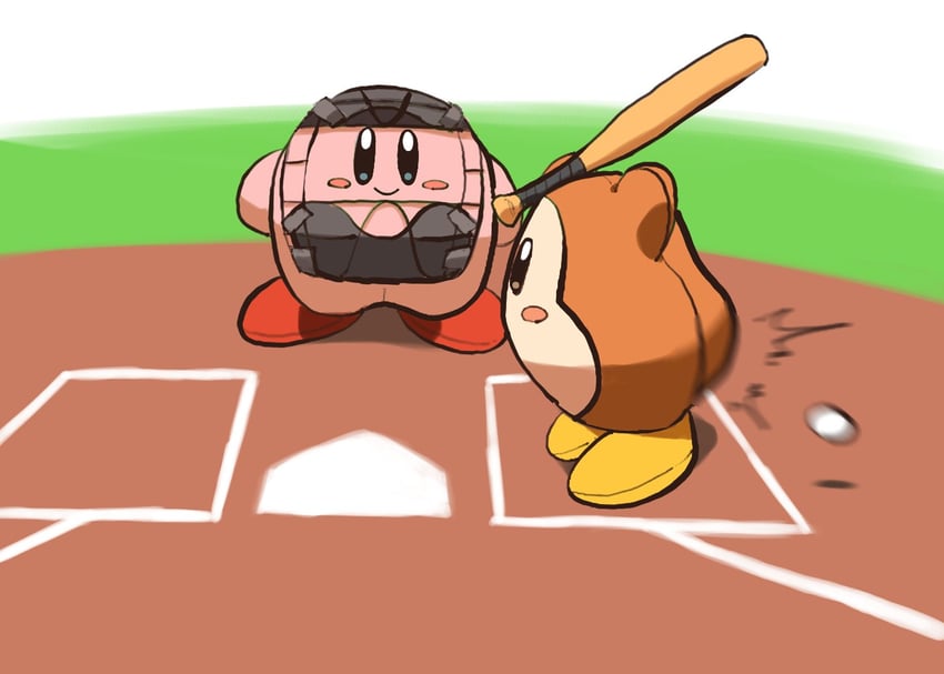kirby and waddle dee (kirby) drawn by ga-chan_(kokonattusoul)