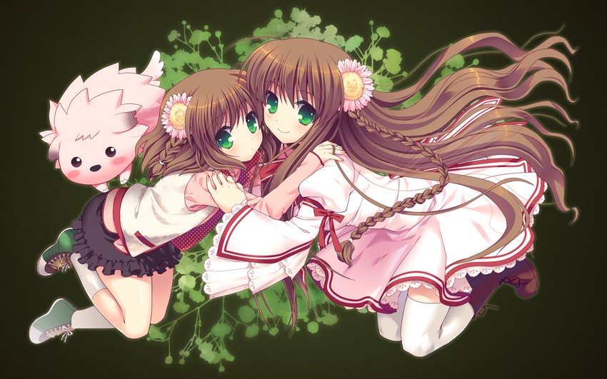 kanbe kotori and chibi-moth (rewrite) drawn by fuyuichi