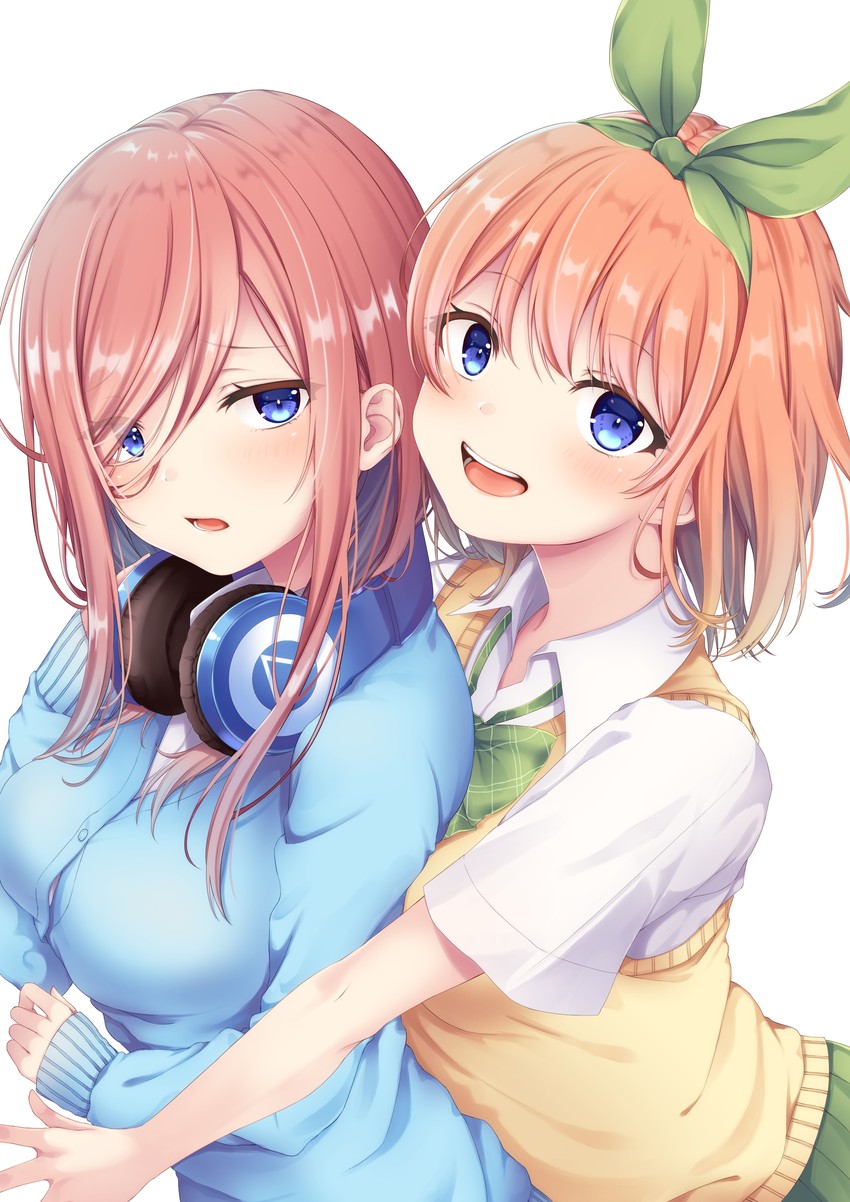 nakano miku and nakano yotsuba (go-toubun no hanayome) drawn by mamiko_kobayashi