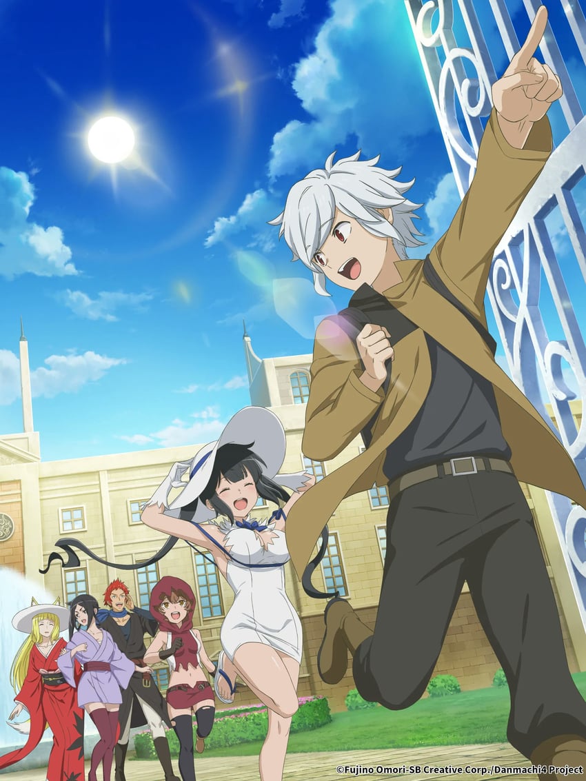 hestia, bell cranel, liliruca arde, sanjouno haruhime, yamato mikoto, and 1 more (dungeon ni deai wo motomeru no wa machigatteiru darou ka)