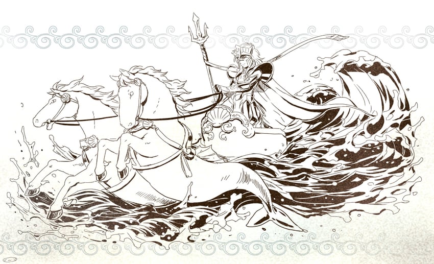 poseidon and julian solo (saint seiya) drawn by mizuhara_aki