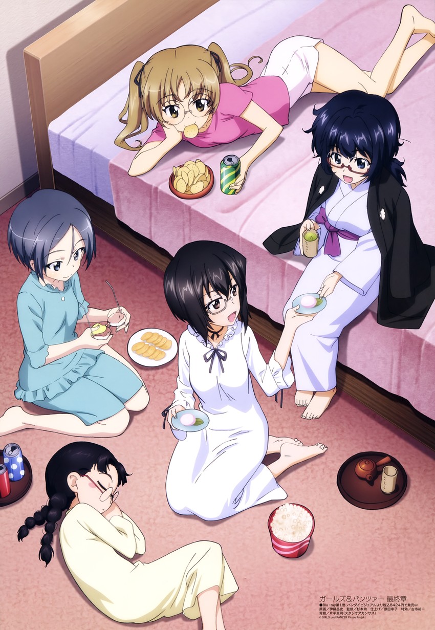 kawashima momo, fukuda haru, oono aya, oryou, and rumi (girls und panzer and 1 more) drawn by itou_takeshi