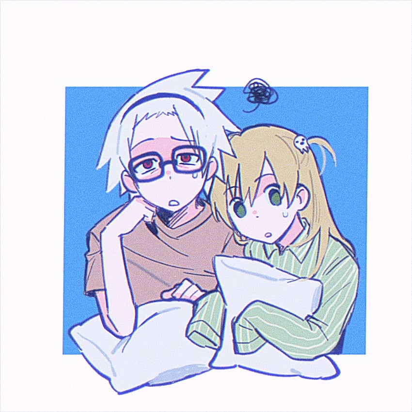 maka albarn and soul evans (soul eater) drawn by rice_(somasuki_77)