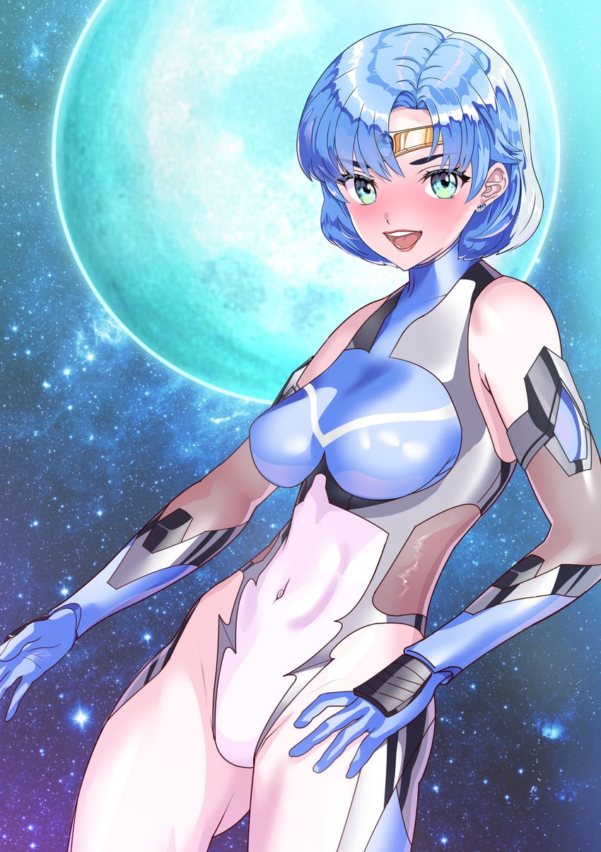mizuno ami and sailor mercury (bishoujo senshi sailor moon and 1 more) drawn by arion_canvas