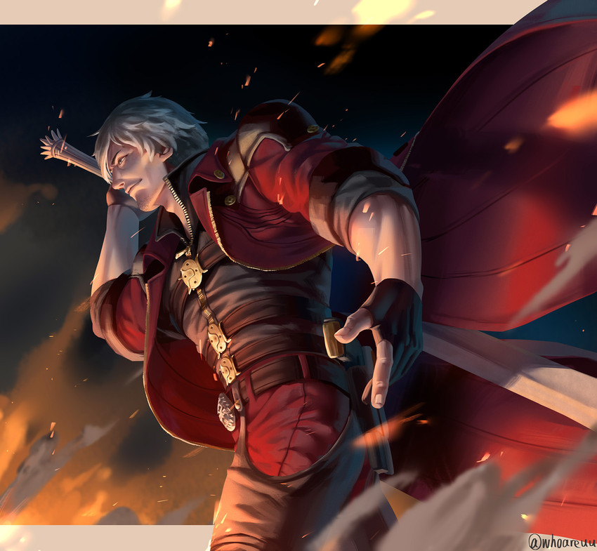 dante (devil may cry and 1 more) drawn by whoareuu