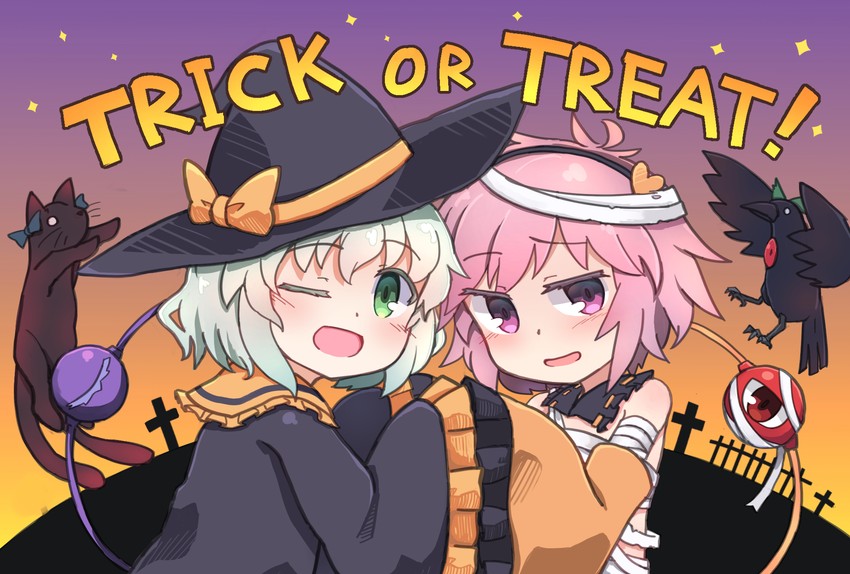 komeiji koishi, komeiji satori, kaenbyou rin, and reiuji utsuho (touhou) drawn by kibisake