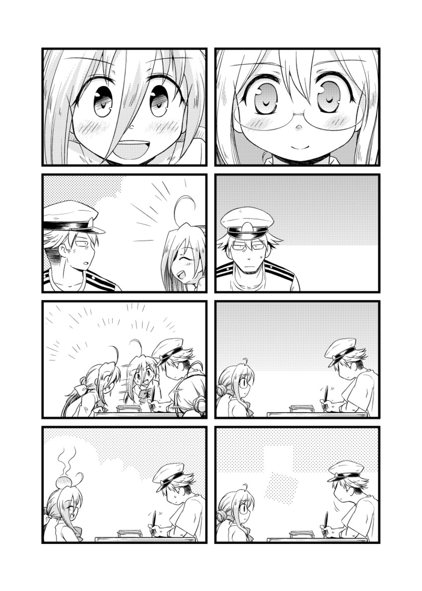 admiral, kiyoshimo, and makigumo (kantai collection) drawn by futatsuki_hisame