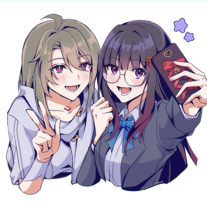 sparkle and vita (honkai and 2 more) drawn by seha